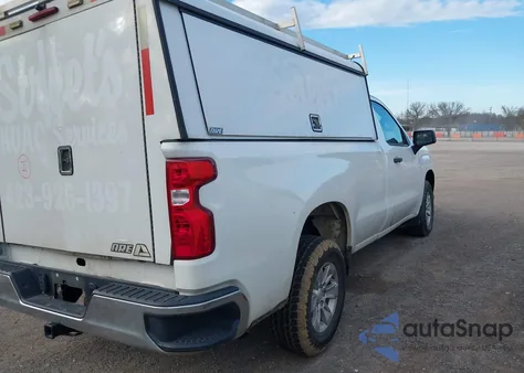 2021 Chevrolet Silverado 1500 2Wd Long Bed Wt из США, поврежденный, VIN 3GCNWAEF8MG438435